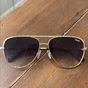 Quay Australia Gold Frame Sunglasses